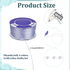 4 rotolo di 4 colori di fili di nylon rivestiti speciali per perline di semi&nbsp;OCOR-PH0006-50A