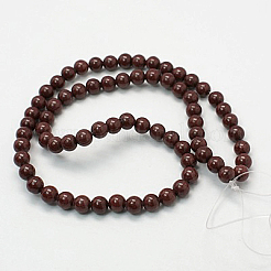 Chapelets de perles rondes en jade de Mashan naturelle&nbsp;G-D263-8mm-XS05