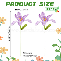 Flor artificial de algodón de ganchillo hecha a mano&nbsp;AJEW-WH0009-75D