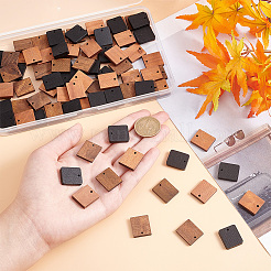 90pcs 3 Farben Holzanhänger&nbsp;WOOD-PH0002-26