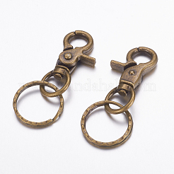 Hebillas giratorias de hierro con anillos de llaves&nbsp;HJEW-H017-AB