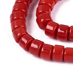Fili di perline di vetro opaco tinta unita&nbsp;LS-GLAA-N026-2x4mm-06