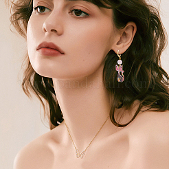 40 pièces 2 couleurs en laiton accessoires de boucle d'oreille huggie hoop&nbsp;KK-BBC0024-35