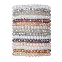 15 braccialetti di perline di vetro galvanizzate&nbsp;BJEW-JB13022
