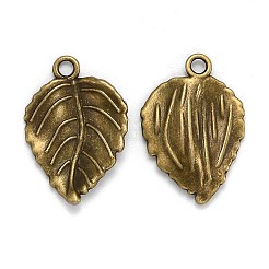 Stile misto di stile tibetano foglia lega ciondoli&nbsp;TIBEP-F040-01AB