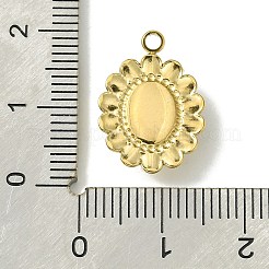Placcatura ionica (ip) vero acciaio inossidabile 304 placcato oro 14k con pendente in vetro&nbsp;FIND-Z028-30H