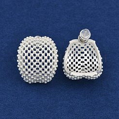 Boucles d'oreilles à tige en laiton à cambrure creuse&nbsp;EJEW-Q391-21S-02