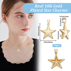 10pcs pendentifs en laiton de placage en rack&nbsp;KK-BBC0016-12