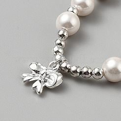 Armbänder aus Kunststoffperlen und Legierungsperlen&nbsp;BJEW-WH0011-109