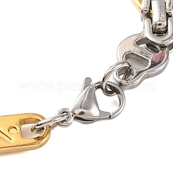 201 bracciali a catena bizantina in acciaio inossidabile&nbsp;BJEW-B078-115GP