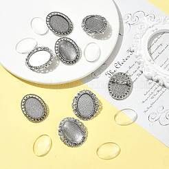 10 stücke 2 stile vintage legierung brosche cabochon lünette einstellungen&nbsp;FIND-FS0004-64
