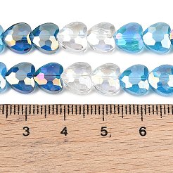 Galvanisieren transparente Glasperlen Stränge&nbsp;GL-CBADAFE-01E