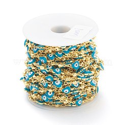 Catena a maglie smaltate in ottone dorato&nbsp;CHC-H103-16B-G