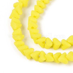 Brins de perles de verre opaques givrées&nbsp;GLAA-N017-4mm-13