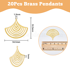 20 pièces pendentifs en laiton&nbsp;KK-DC0002-24