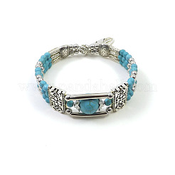 Bracelets en perles synthétiques turquoise pour femmes&nbsp;WG1DBAC-01