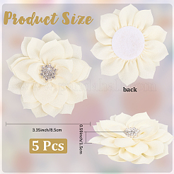 Ornamentzubehör aus Polyester und Strass&nbsp;DIY-WH20063-015C