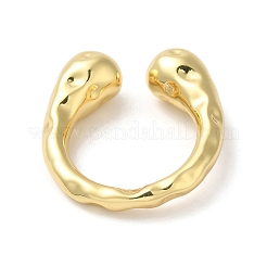 Offene Manschettenringe aus Messing mit Rack-Beschichtung für Damen&nbsp;RJEW-S407-06G
