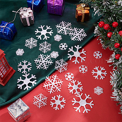 24 pieza de 6 estilos de copos de nieve de tela autoadhesivos bordados para coser apliques&nbsp;PATC-MA0001-11