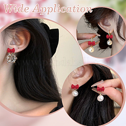 42 pièce de boucles d'oreilles à tige en alliage peint par pulvérisation&nbsp;FIND-ME0004-21B