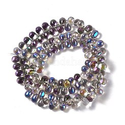 Chapelets de perles en verre électroplaqué&nbsp;EGLA-L031-HR01
