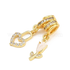 Pendentifs en laiton zircon cubique transparent&nbsp;CU-CBAD306-14G