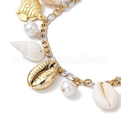 Bracciali con ciondoli in acciaio inossidabile 304 naturale&nbsp;BJEW-JB11542