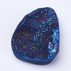 Galvanische natürliche druzy Achat Perlen&nbsp;G-P252-01A