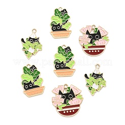 15pcs 3 styles de pendentifs en émail en alliage&nbsp;ENAM-CJ0004-18