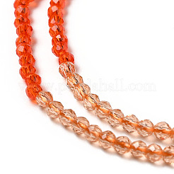 Fili di perle di vetro trasparenti 2 colori&nbsp;GLAA-G093-01F