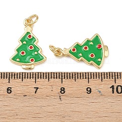 Pendentifs de Noël en laiton émaillé&nbsp;KK-L255-17G-05