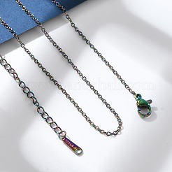 Collar de cadena de cable de acero inoxidable 304 con revestimiento iónico (IP) para hombres y mujeres&nbsp;STAS-G299-04M