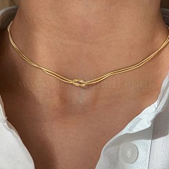 Collares de cadena de serpiente con nudo&nbsp;BU0455-1