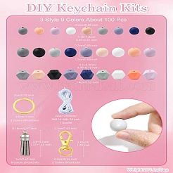 140 x DIY-Schlüsselanhänger-Set.&nbsp;DIY-CJ0002-46