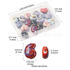 18 Stück 6 Farben handgefertigte Porzellanperlen für DIY-Armbandzubehör&nbsp;PORC-FS0001-24