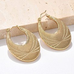 Pendientes de aro de acero inoxidable 304 para mujer&nbsp;EJEW-L296-054G