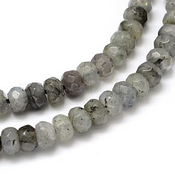 Fili di perline di labradorite naturale rondelle&nbsp;G-O095-05-B