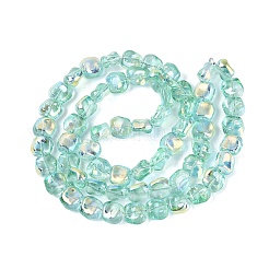 Chapelets de perles en verre transparent électrolytique&nbsp;EGLA-N057-02A-02