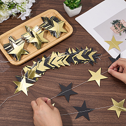 10 x Glückwunschbanner aus Papier in Sternform&nbsp;AJEW-CN0005-40A