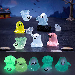 Decorazione espositiva in resina trasparente luminosa di Halloween&nbsp;DJEW-N004-09