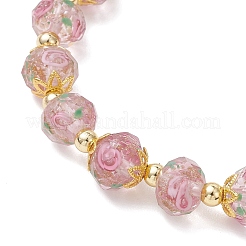 Handgefertigte Armbänder mit Anhängern aus Goldsandperlen&nbsp;BJEW-JB13010-01