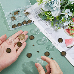 DIY-Sets zur Herstellung runder Anhänger aus Messing und Glas&nbsp;DIY-GO0002-23