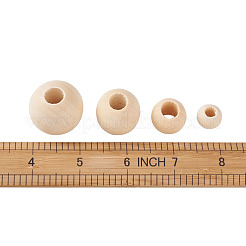 Unfertige Naturholzperlen&nbsp;WOOD-KS0001-10