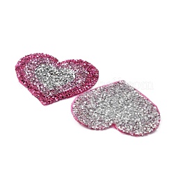 Parches termoadhesivos de rhinestone con forma de corazón&nbsp;DIY-WH0308-193C
