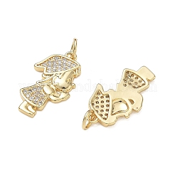 Pendentifs en laiton zircon cubique transparent&nbsp;CU-CBA9AFC-01G-25