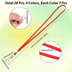 28 Stück Polyester-Halsbänder in 4 Farben&nbsp;AJEW-CP0006-86