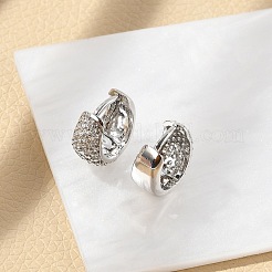 Messing Micro Pave klare Zirkonia Creolen&nbsp;EJEW-M077-20P