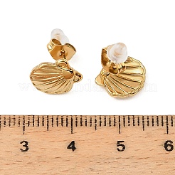 Orecchini a bottone in acciaio inossidabile 304&nbsp;EJEW-D361-06G