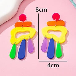 Pendientes colgantes de pepitas de acrílico con forma de lágrima&nbsp;FS-WGA8E59-01