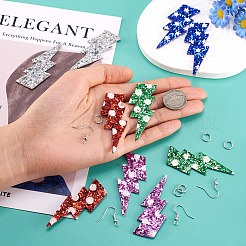 Kits de fabrication de boucles d'oreilles pendantes en imitation cuir&nbsp;DIY-TA0010-70A